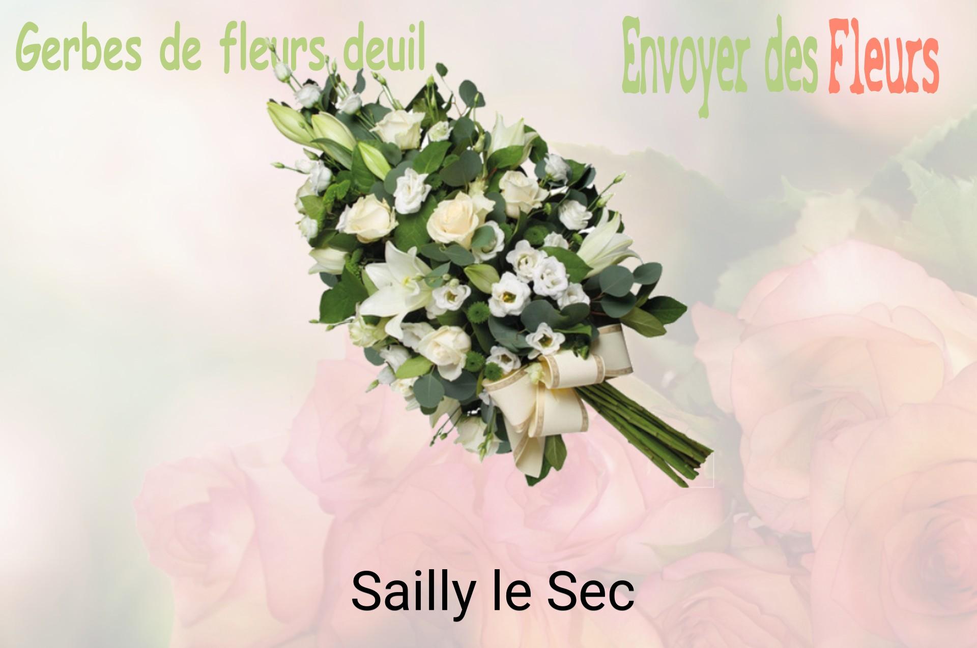 Gerbe de fleurs de deuil livrée à Sailly-le-Sec